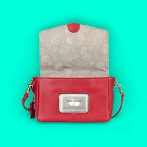 Red Peek-A-Boo Multi Pocket Mini Diaper Shoulder Bag by Twelve Little